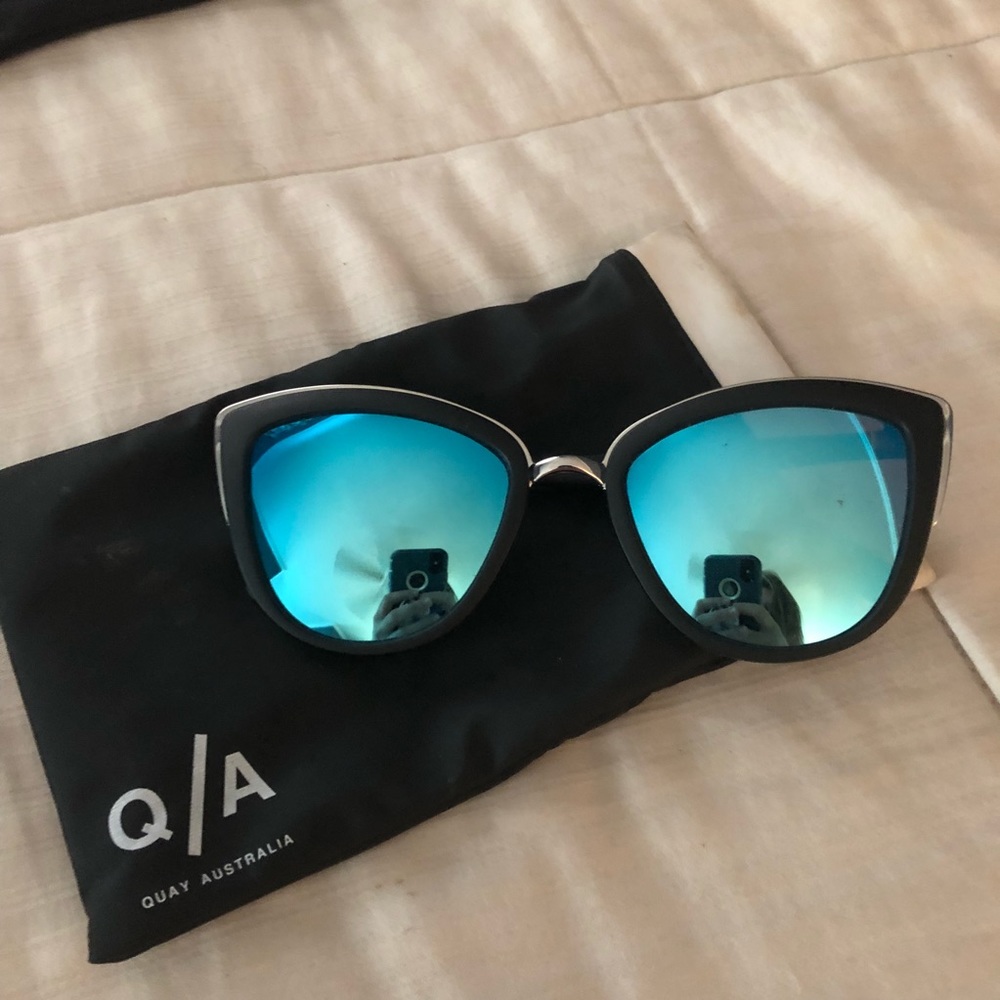 Quay My Girl Blue Mirrored Sunglasses